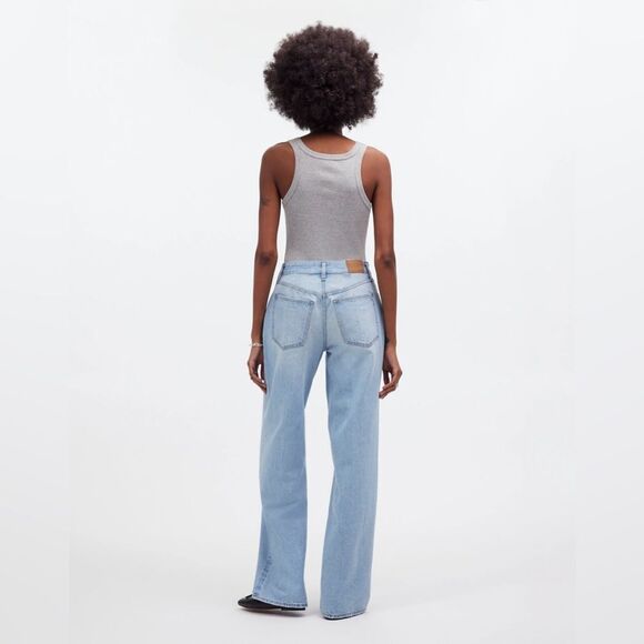 NWT Madewell Superwide-Leg Jeans in Cather Wash: Button-Front Edition - Picture 4 of 5